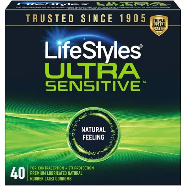 Sxwell LifeStyles Ultra Sensitive Latex Condoms, 14 Count, 14/PK