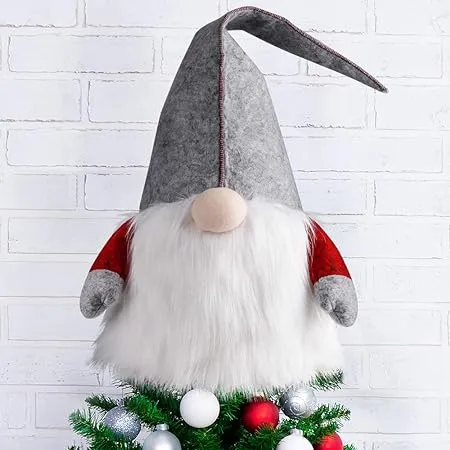 Gnome Christmas Tree Topper, 25 Inch Large Swedish Tomte Gnome Christmas Ornamen