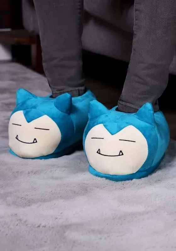 Adult Pokémon Snorlax Slippers | Pokémon Accessories | Adult | Unisex | Black/Brown/Blue | S/M | Ground Up