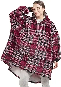 DEGREES OF COMFORT Original Sherpa Wearable Blanket Hoodie, Oversized Hooded