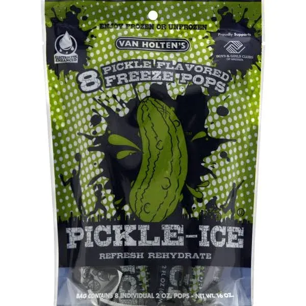 Van Holtens - Pickle Ice Freeze Pops - 8 Pack