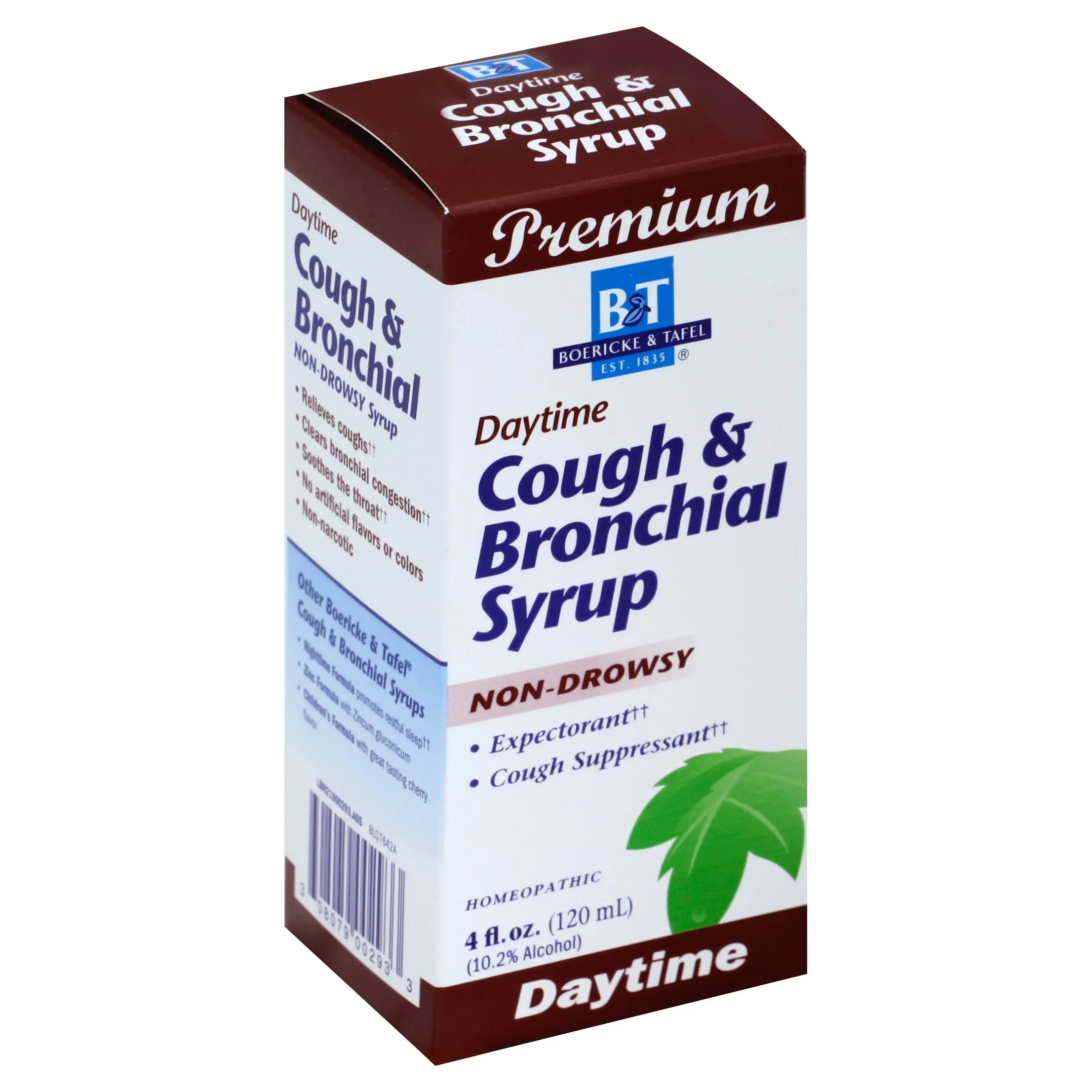 Boericke & Tafel Cough & Bronchial Syrup, Daytime - 4 fl oz bottle