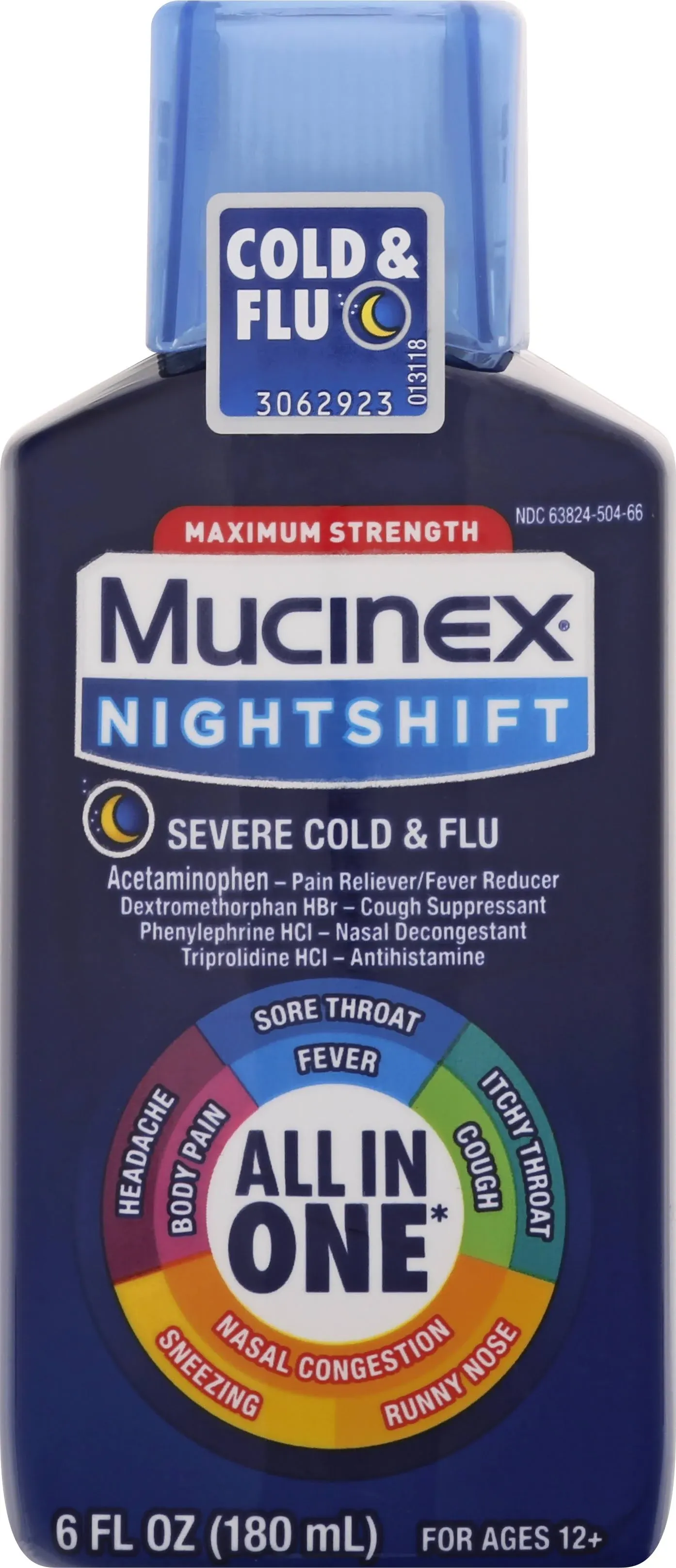 Mucinex Nightshift Severe Cold & Flu, 6 fl oz