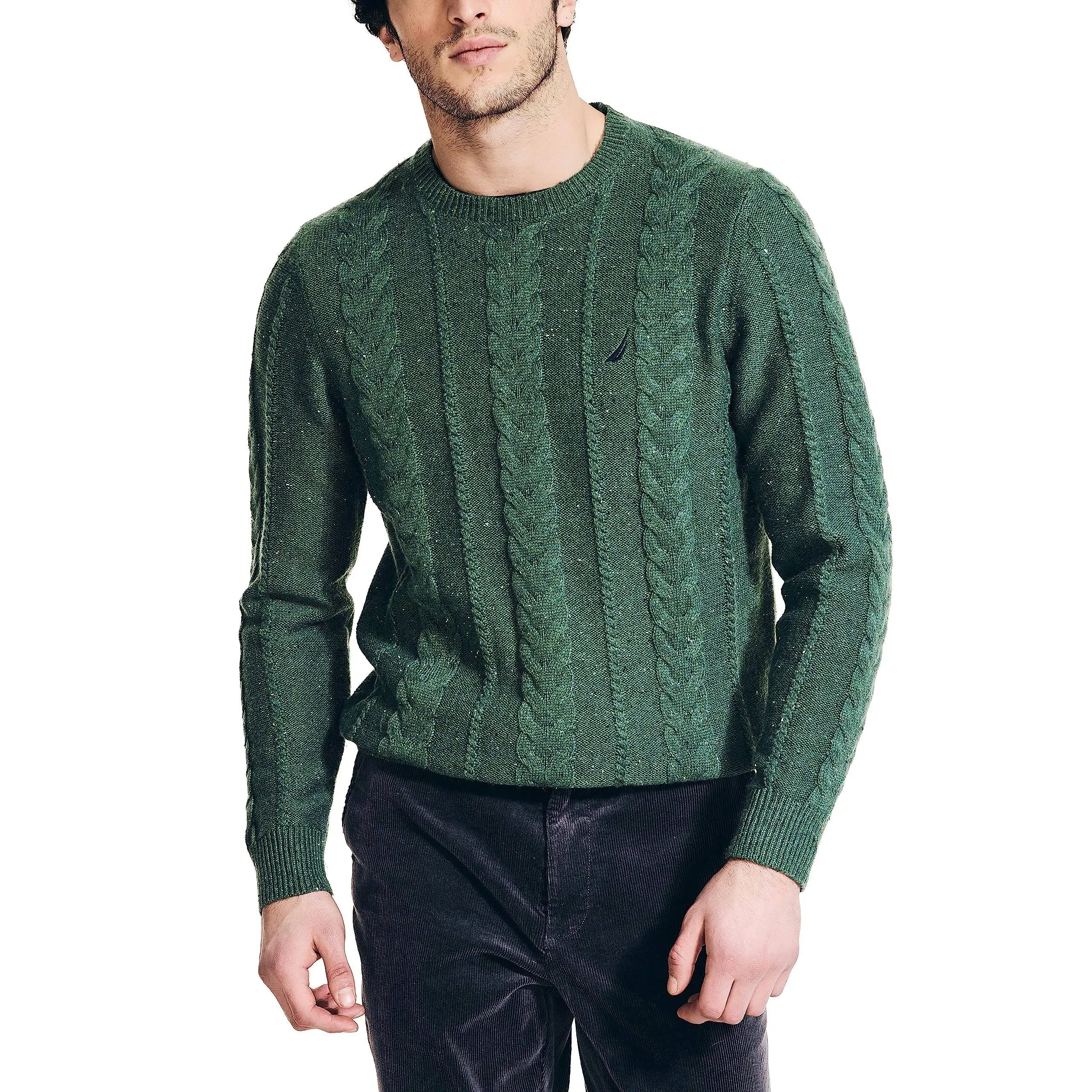 Sustainably Crafted Cable-Knit Crewneck Sweater