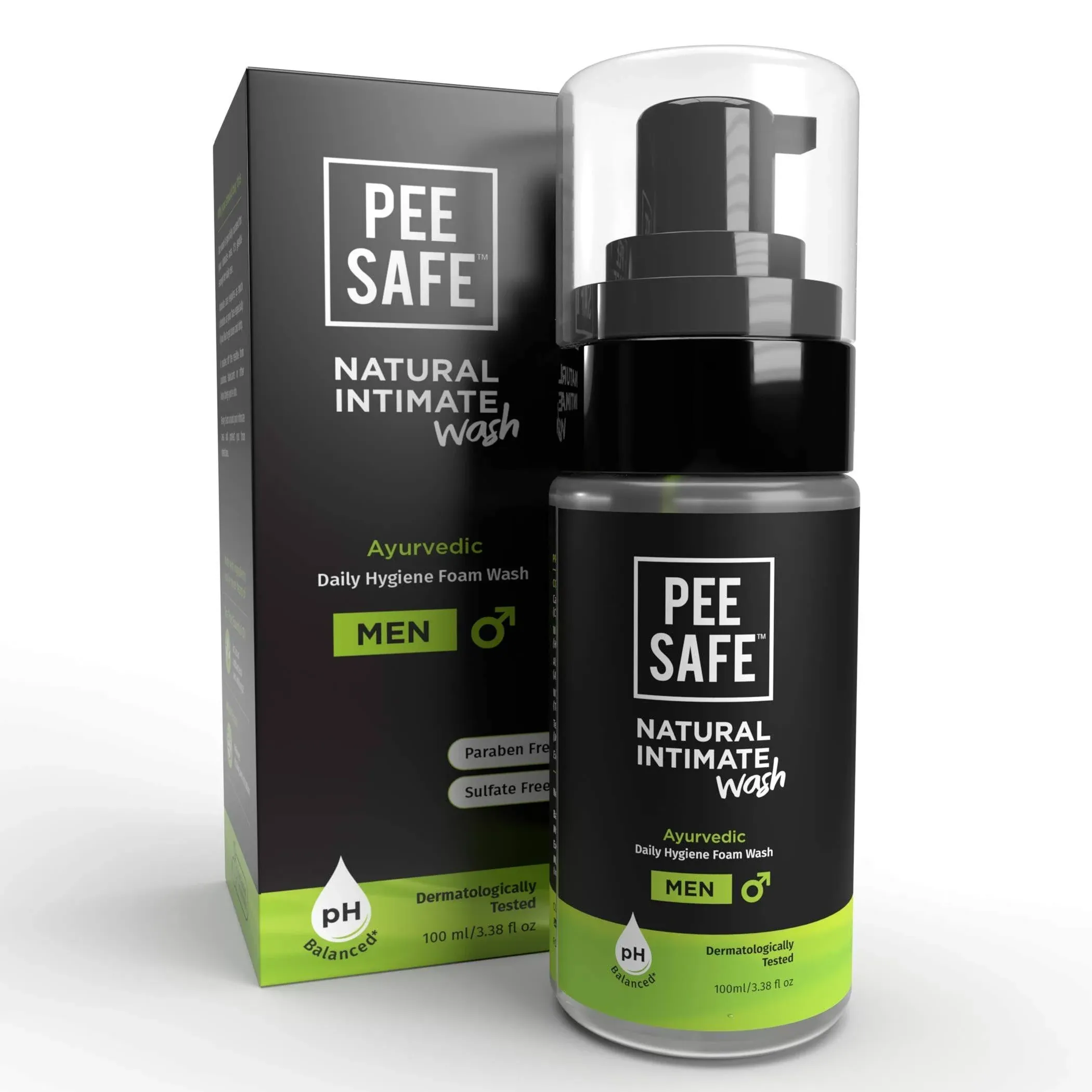 PEESAFE Natural Intimate Wash for Men | with Tea Tree Essential Oil | Ayurvedic | Intimate Wash | Men Genital Wash | Intimate Wash Men | Men's Intimate wash