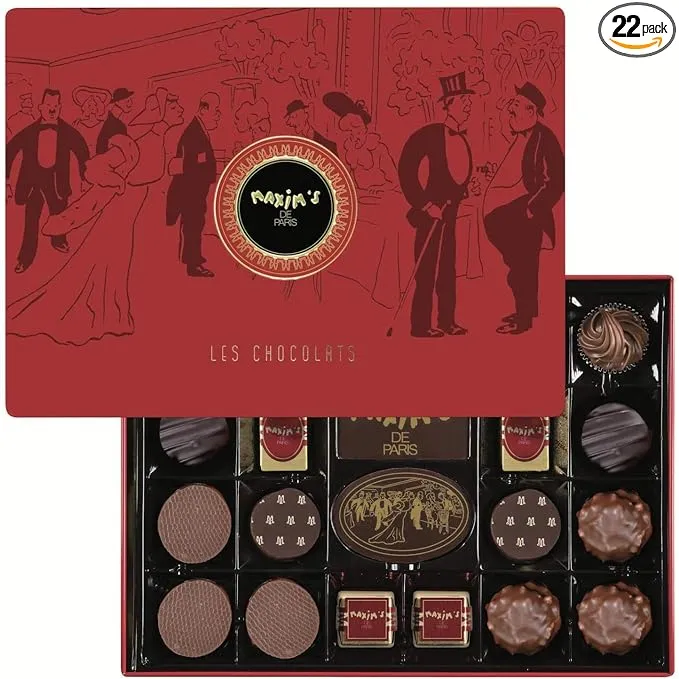 Maxim's de Paris Fine French Imported Chocolate | 22pc 215g Metal Box Assortment ...