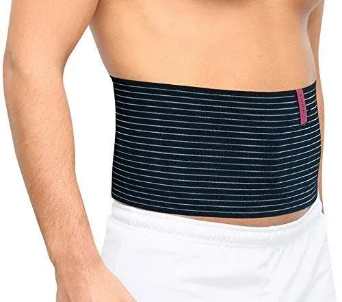 ORTONYX Umbilical Hernia Belt for Men and Women - Abdominal Support Binder with Compression Pad - Navel Ventral Epigastric Incisional and Belly Button Hernias Surgery Prevention Aid (Large-XXL)