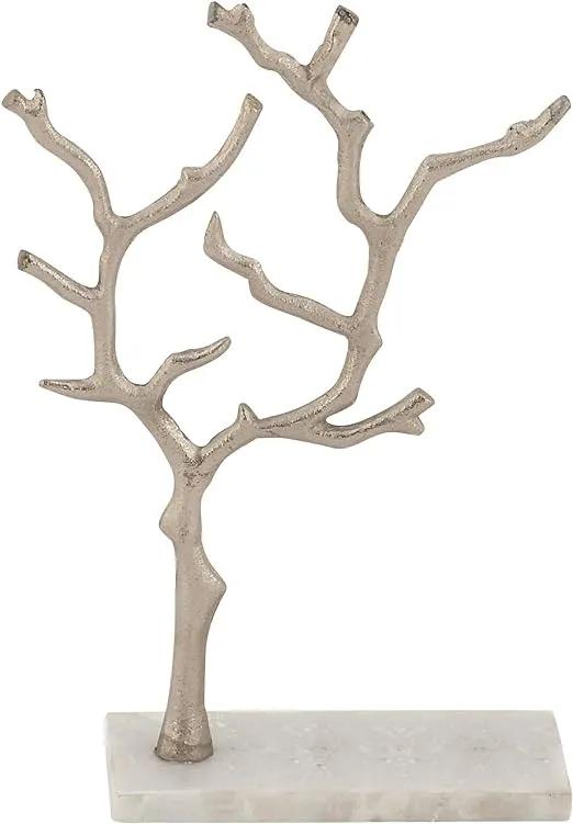 Silver Metal Tree Jewlery Stand