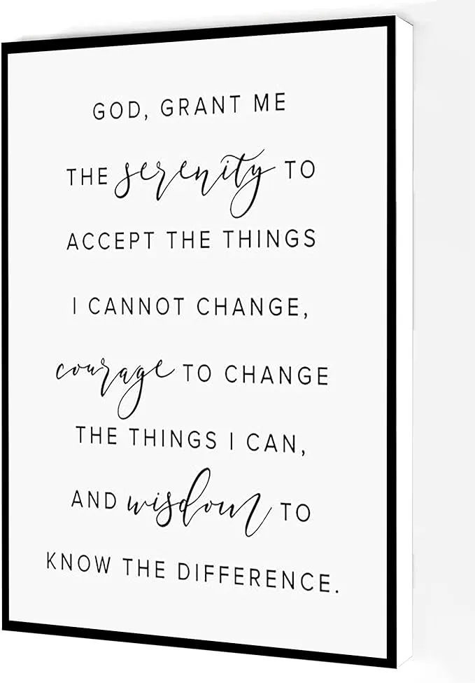 Serenity Prayer God Grant Me The Serenity To Accept The Things I Cannot Change Canvas Prints