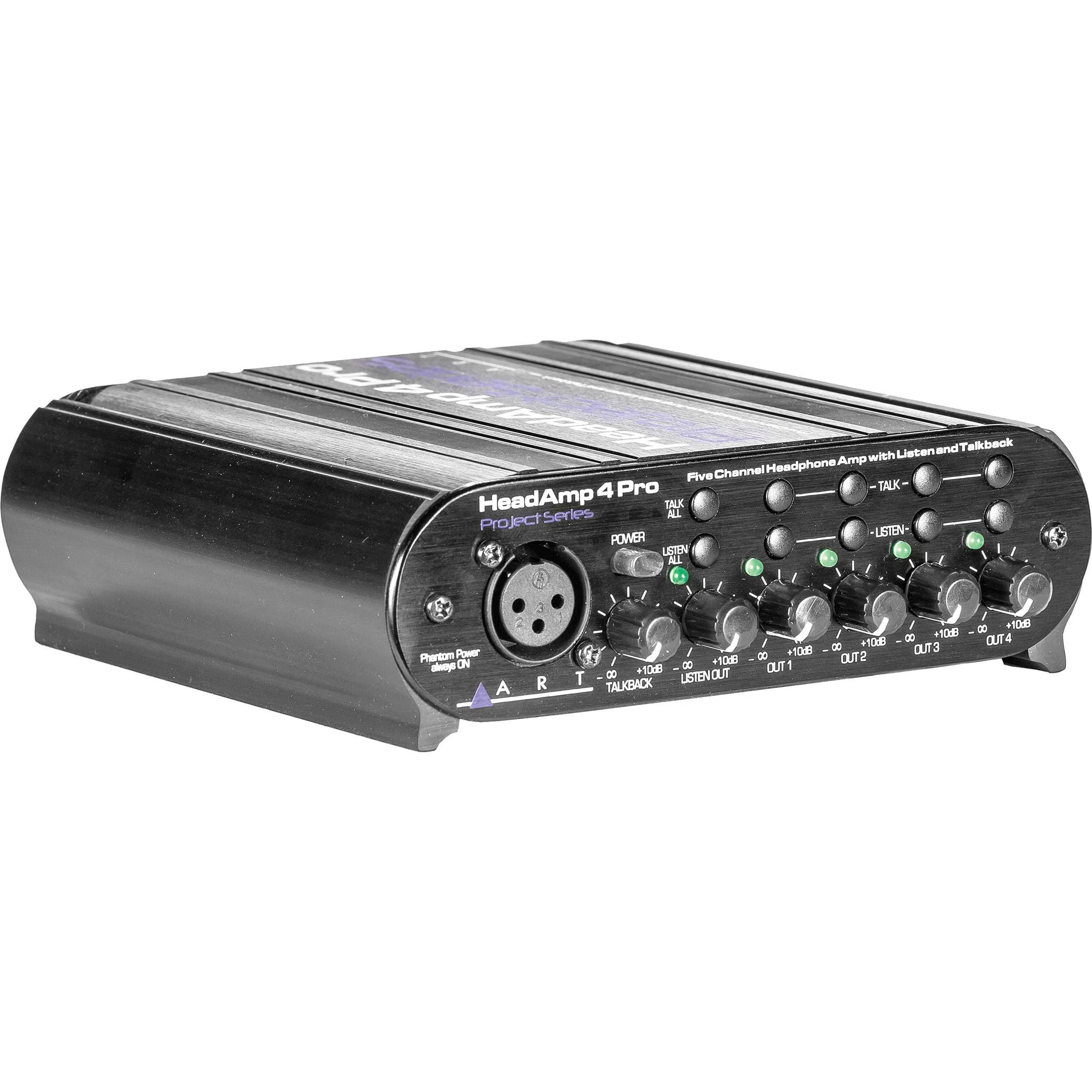 ART HEADAMP4PRO Five Channel Headphone Amplifier with Talkback