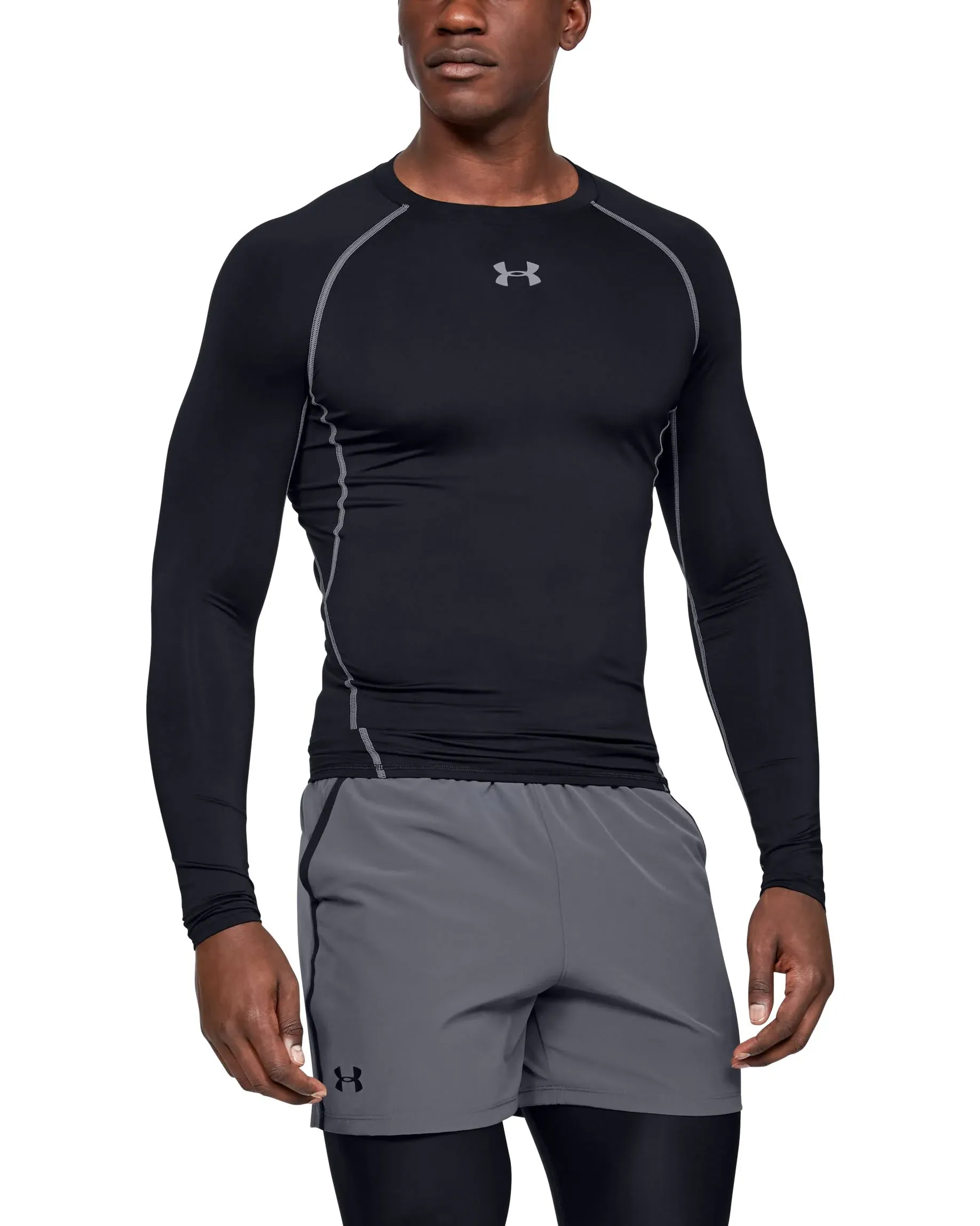 Under Armour Men's Heatgear Fitted Long Sleeve Shirt - Black