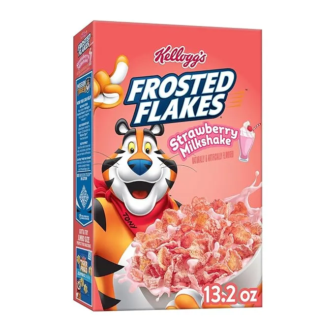 Kellogg&#039;s Frosted Flakes Strawberry Milkshake 13.2 ounces 