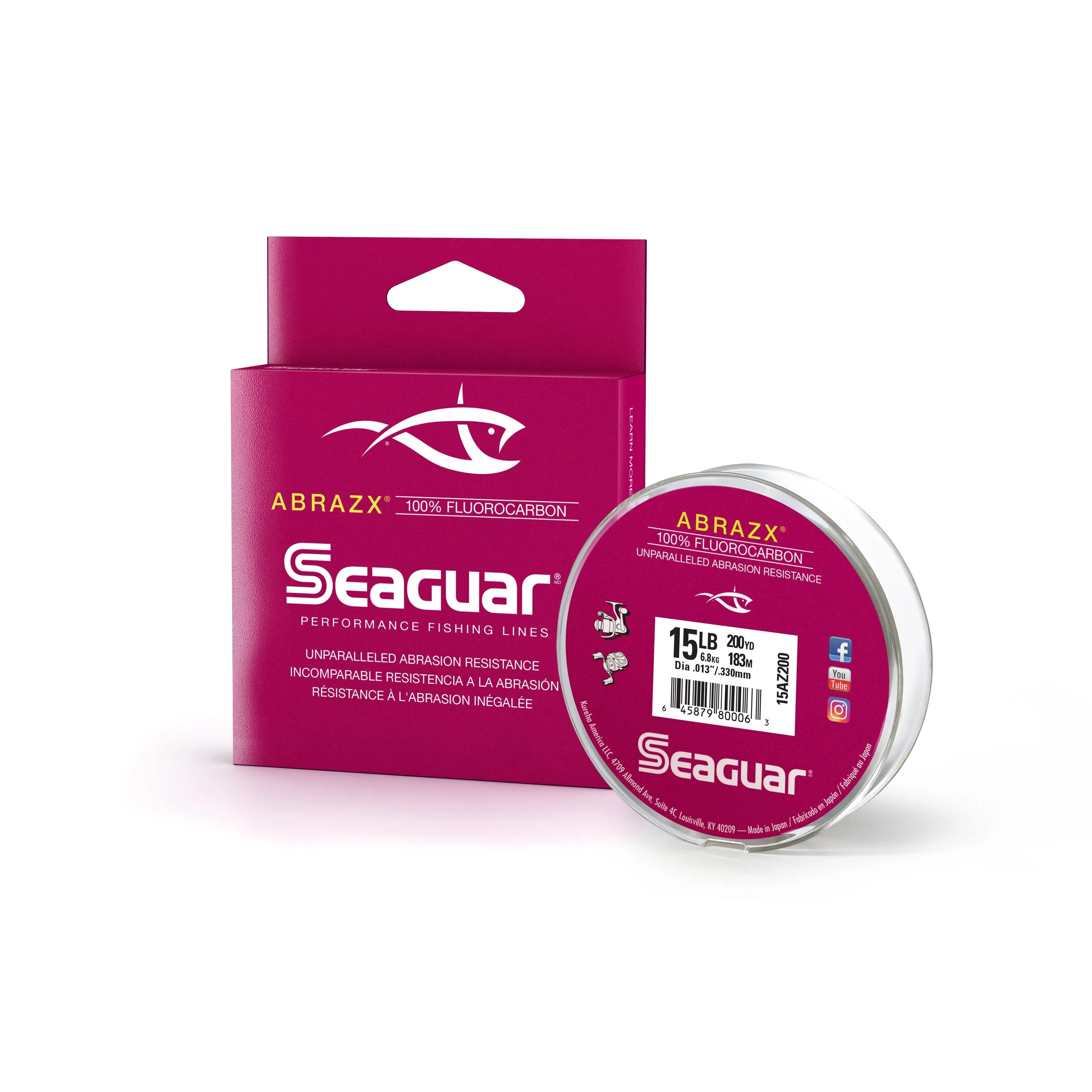 Seaguar AbrazX Fluorocarbon Fishing Line 200 Yards