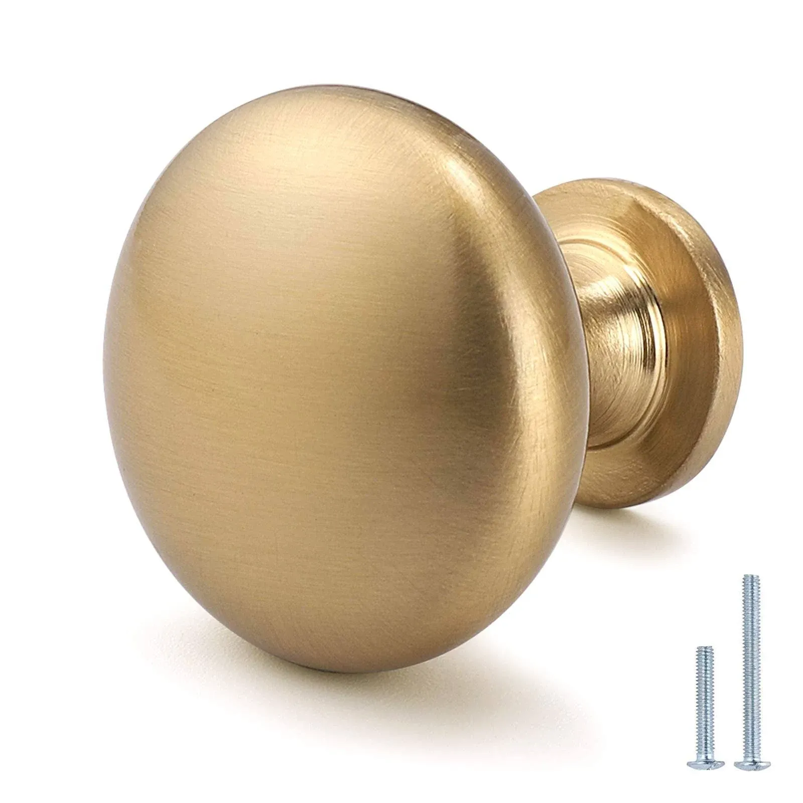 Goldentimehardware 10 Pack-Kitchen Cabinet Knob Gold,Antique Brass Drawer Knob,Champagne Bronze Cabinet Knobs,1-1/5 Diameter