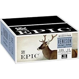 Epic Venison Sea Salt Pepper Bar