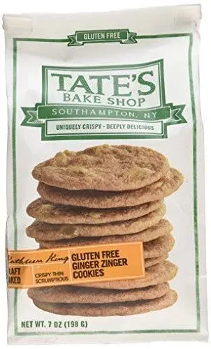 Tate's Bake Shop Gluten Free Ginger Zinger Cookies, 4 - 7 oz Bags