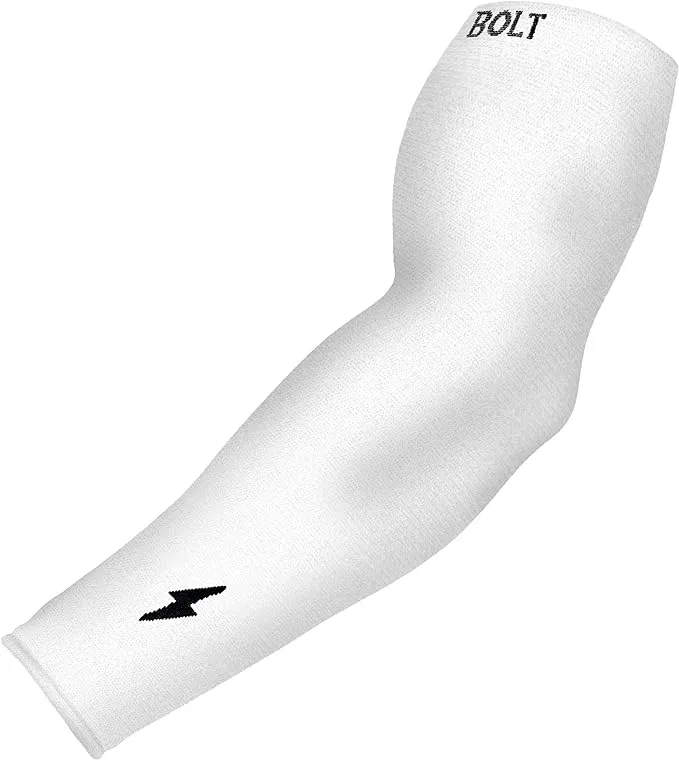 Bruce Bolt Graduated Compression Premium Arm Sleeve White - S/M