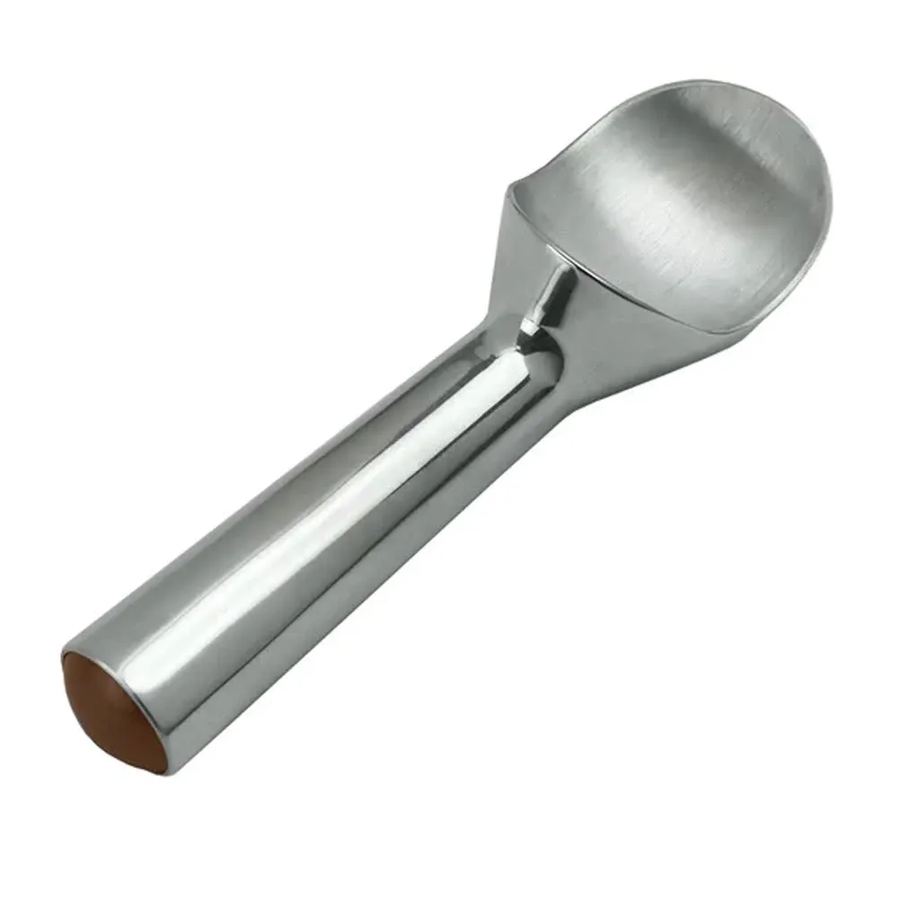 Zeroll Original Ice Cream Scoop with Unique Liquid Filled Heat Conductive Handle Simple One Piece Aluminum Design Easy Release Made in USA, 4-Ounce, Silver