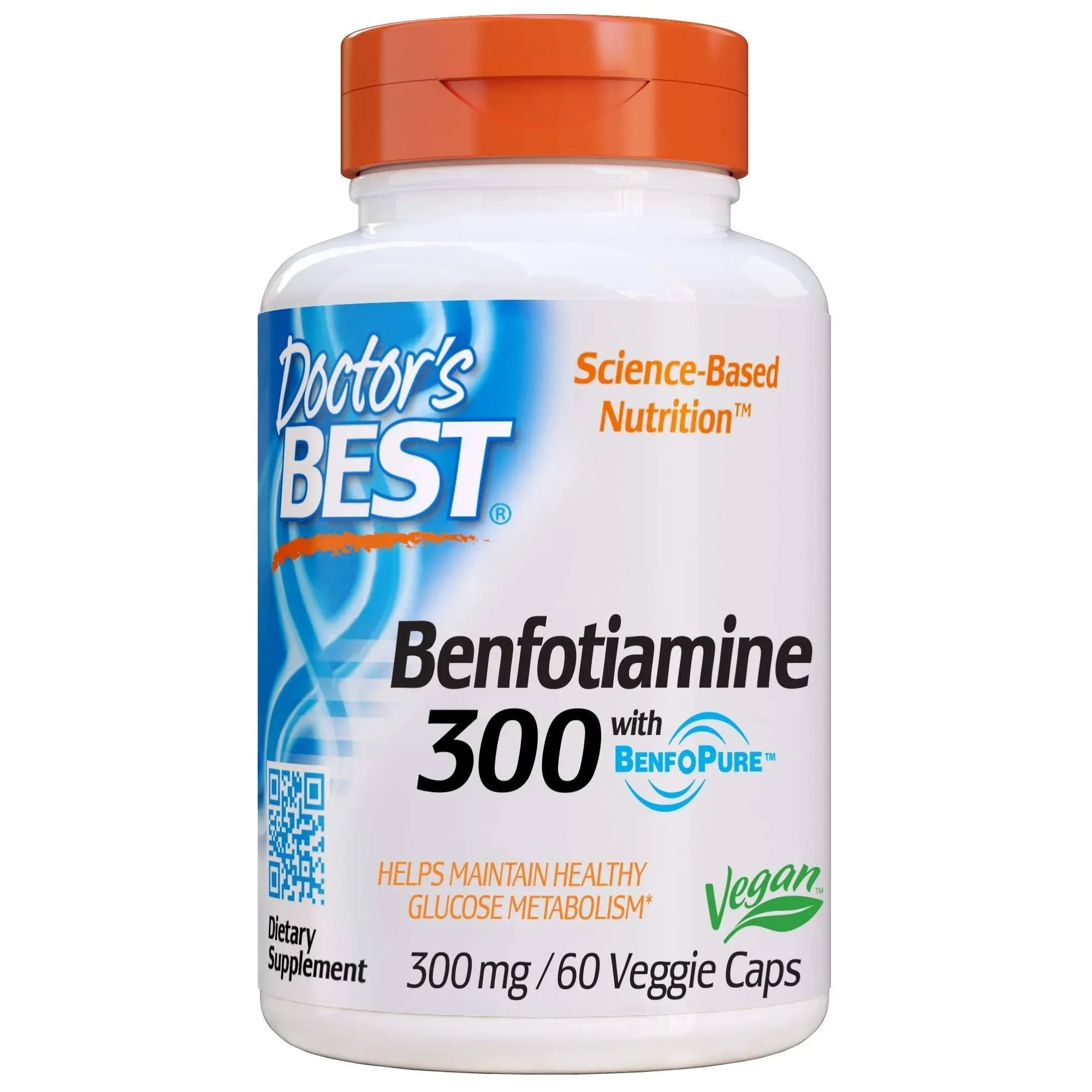 Doctor's Best Benfotiamine 300, 60 Capsules