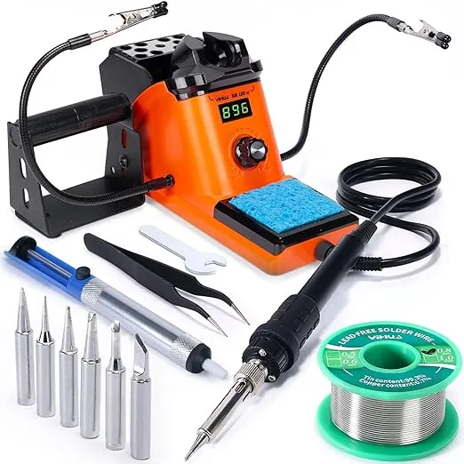 YIHUA 926 III 60W LED Display Soldering Iron Station Kit W 2 Helping Hands