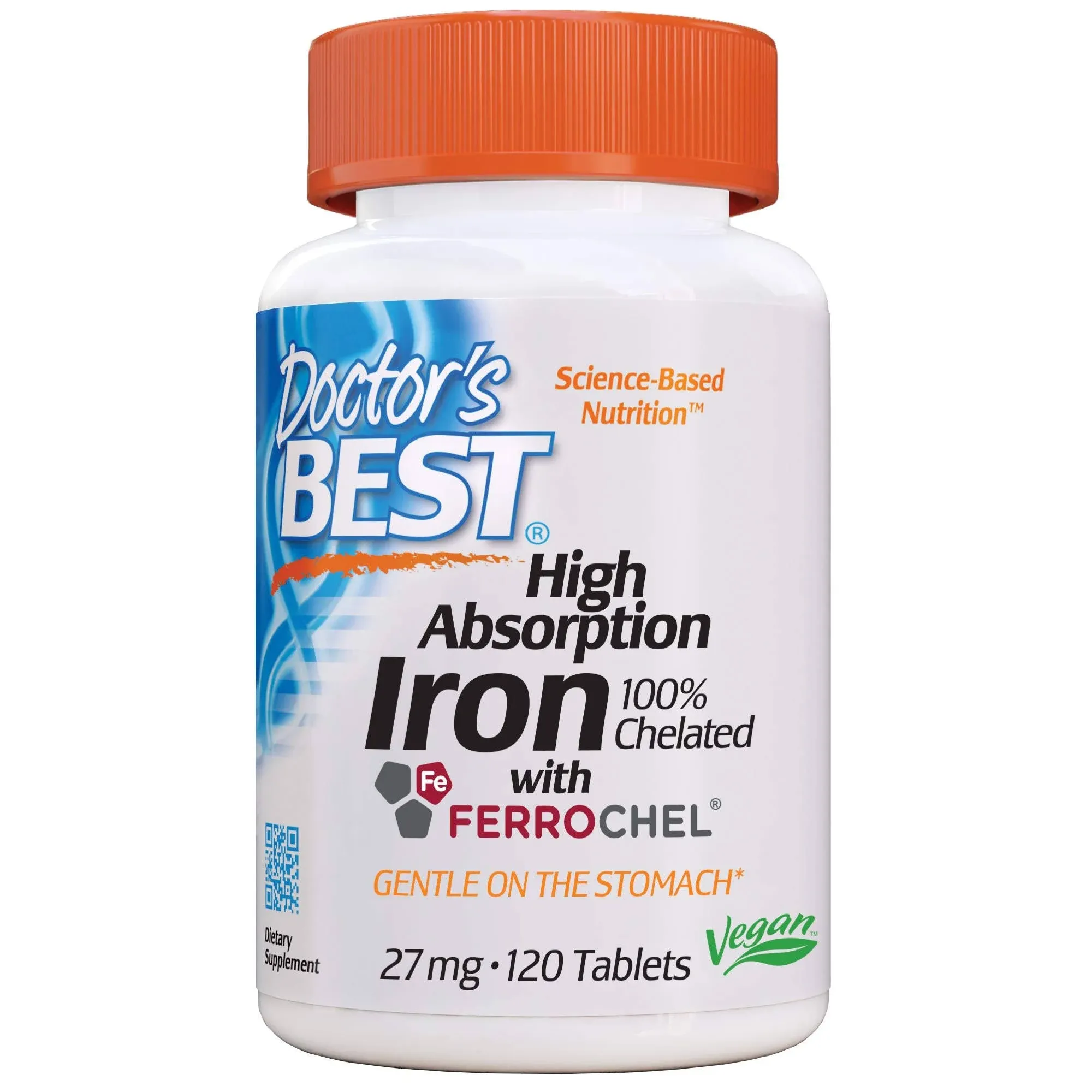 Doctor's Best High Absorption Iron 120 Tablets