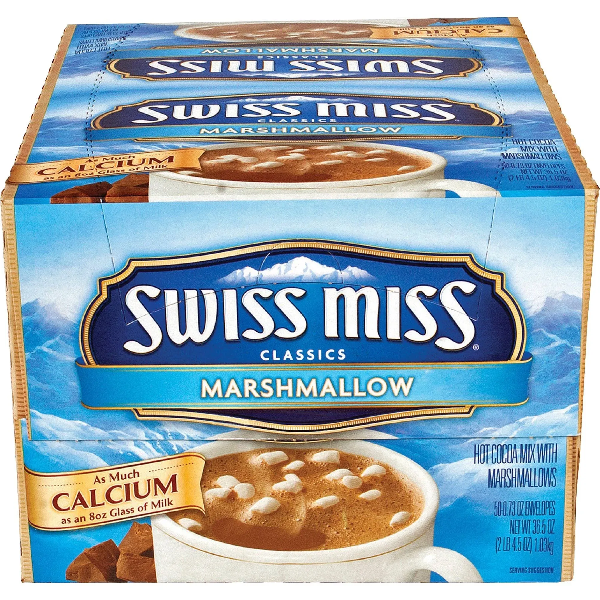 Swiss Miss Hot Cocoa, with Marshmallows, 0.73 oz, Box of 50