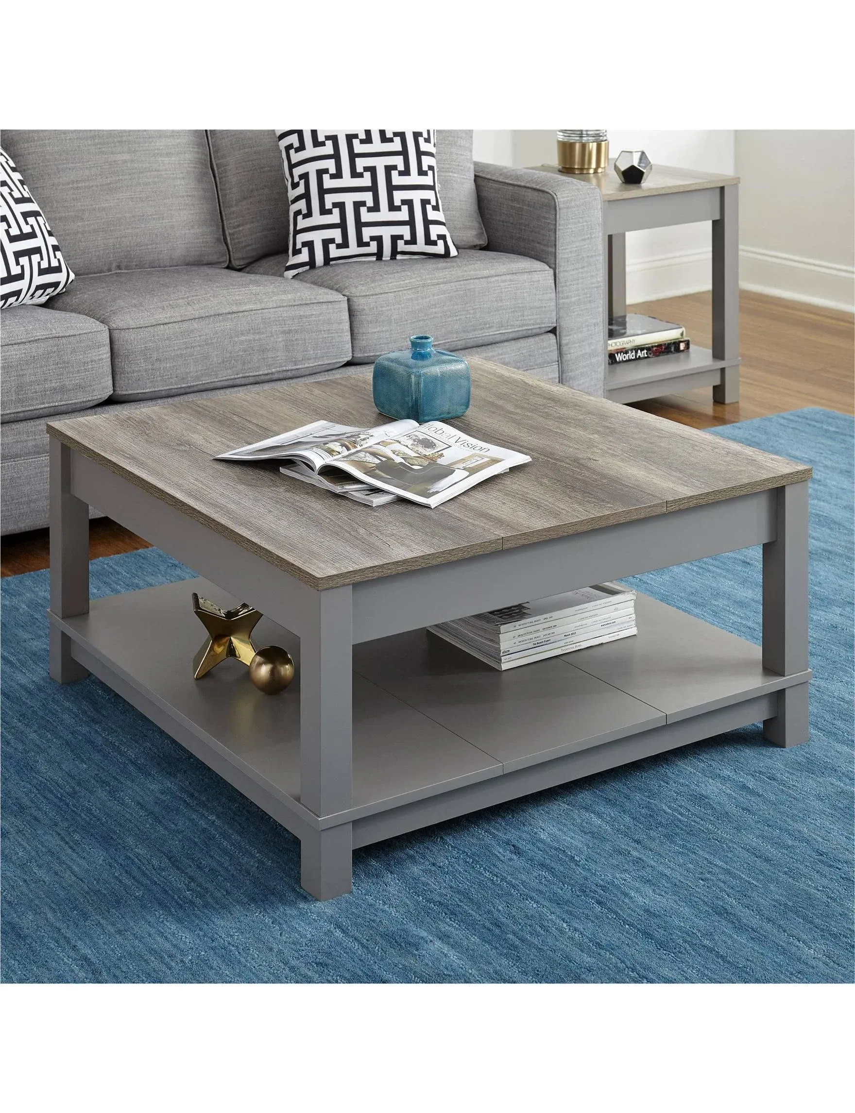 Ameriwood Home Carver Coffee Table, Gray