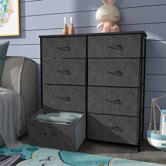 YITAHOME Dresser with 8 Drawers Fabric Storage Tower Organizer Unit for Room