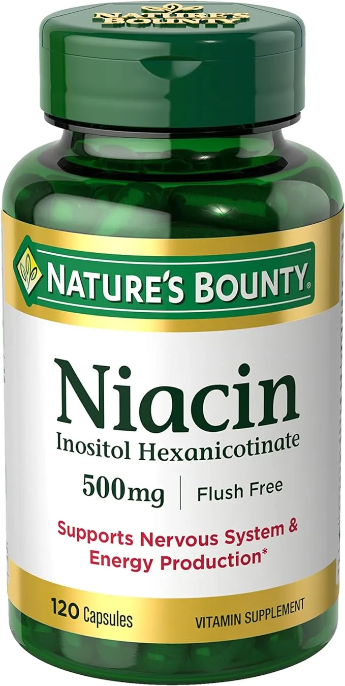 Nature's Bounty, Flush Free Niacin, 500 mg, 120 Capsules