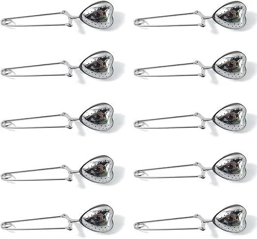 ROYHOO10PCS Stainless Steel Tea Filters Loose Leaf Tea Infuser Strainers Reus...