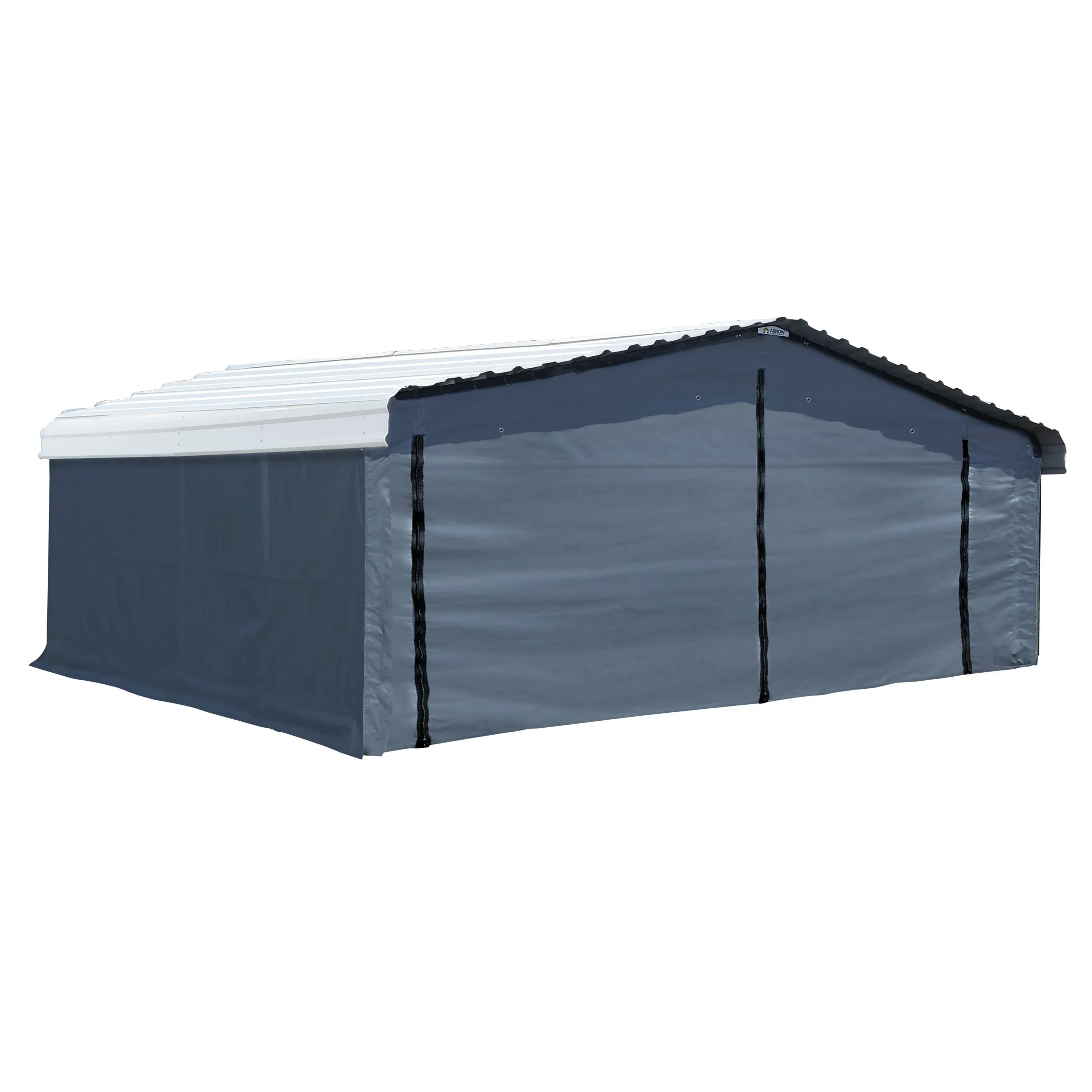 Arrow Carport 20 ft. x 20 ft. Enclosure Kit, Gray