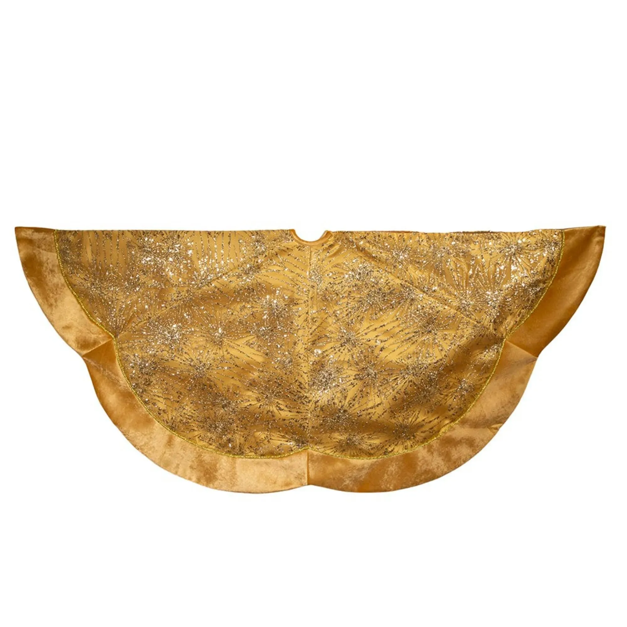 60" Gold Glitter Velvet Tree Skirt