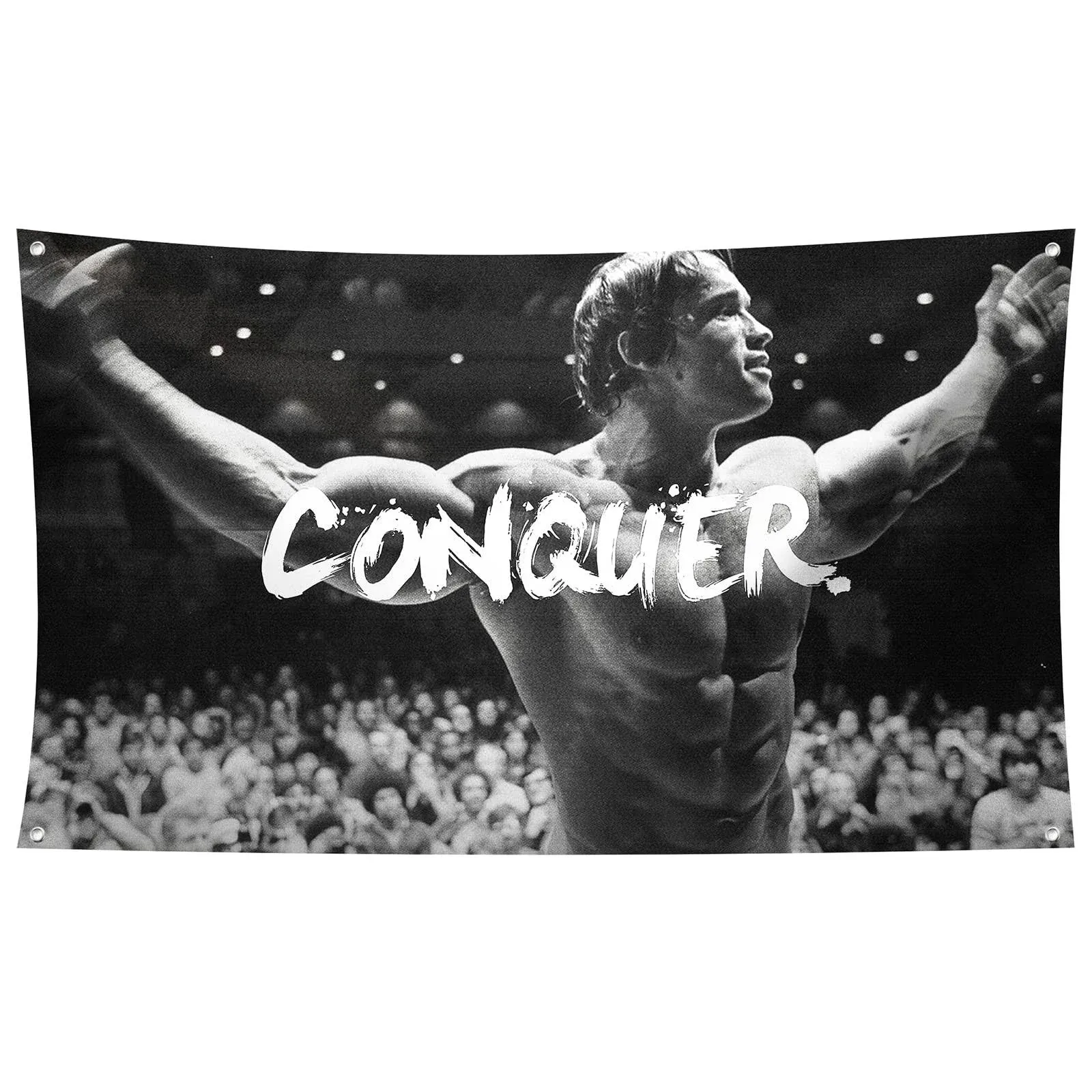 Conquer Flag for Arnold Schwarzenegger Guys Poster Funny Flags for Room Guys ...