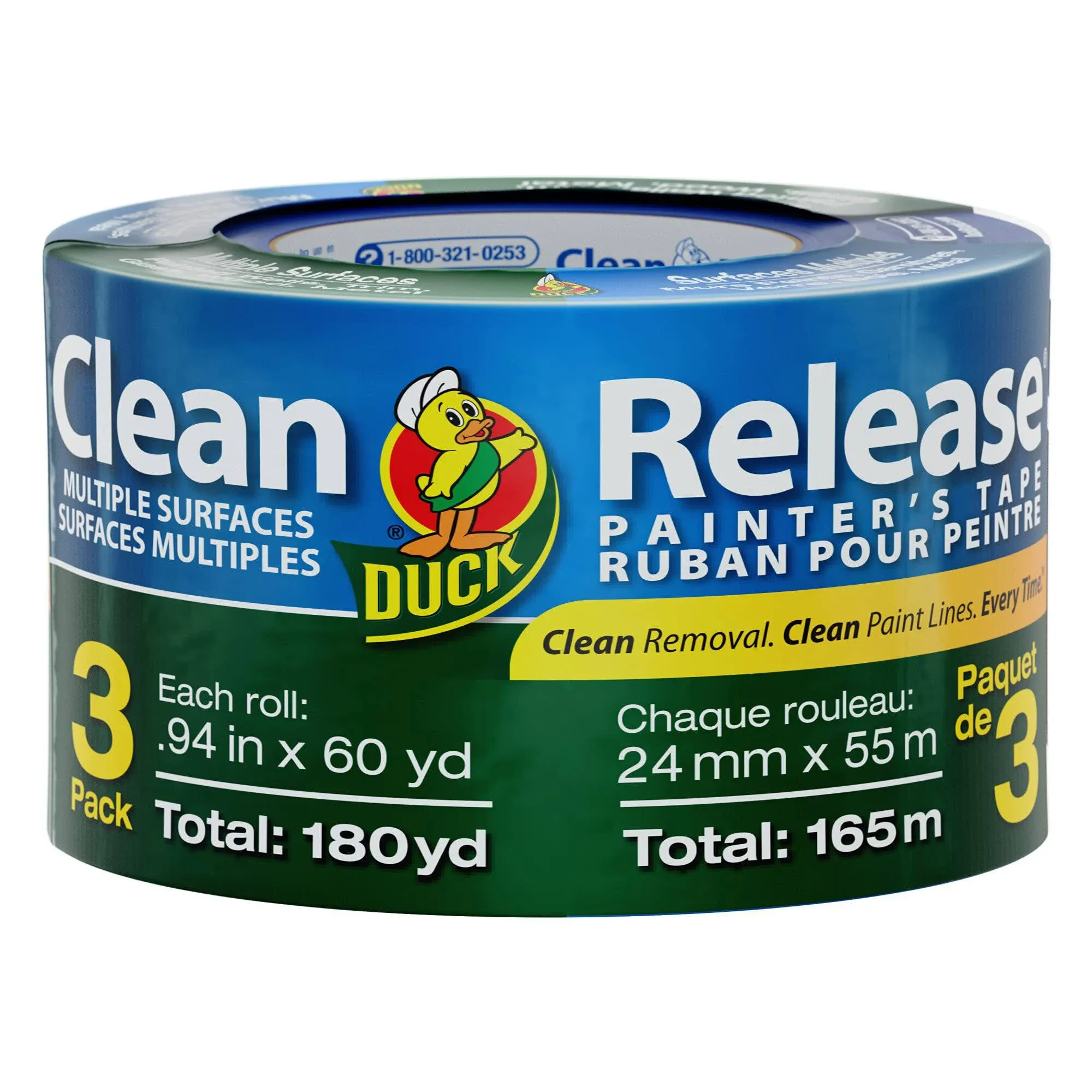 Duck Clean Release Painter's Tape, Multiple Surfaces