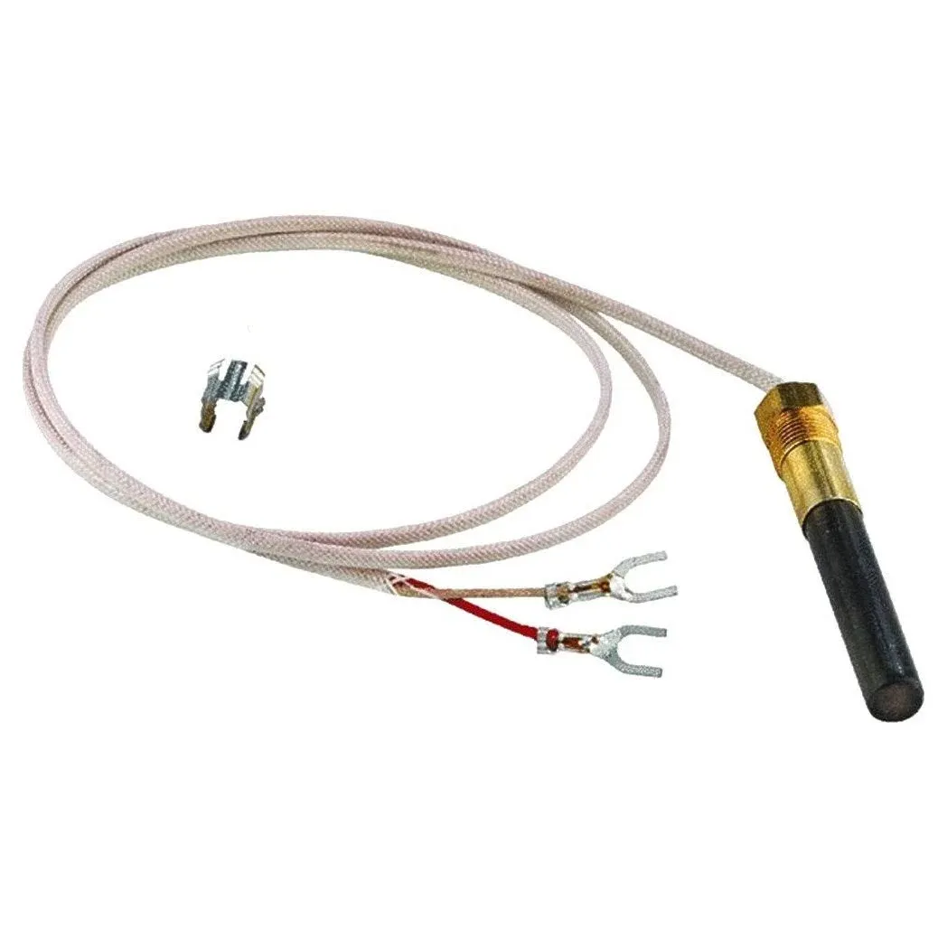 US Merchant 36" Fireplace Thermopile for SIT 820 Valve Nova Gas Logs 250-750 Millivolt Free PG9 Adapter