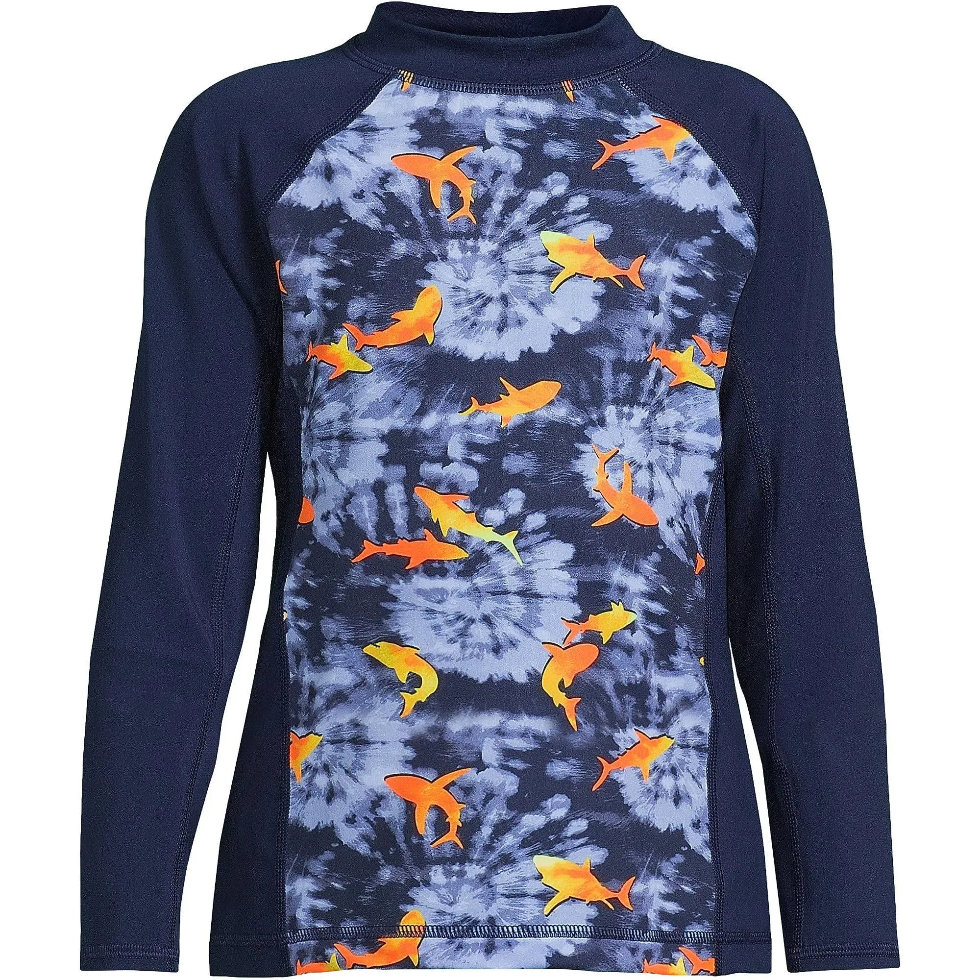 Boys 10-20 Lands' End Long Sleeve Swim Rash Guard in Husky