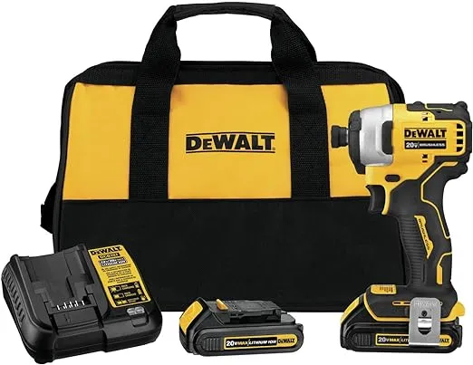 DeWalt DCF809C2 Atomic 20V Max Compact Brushless 1/4" Impact Driver Kit