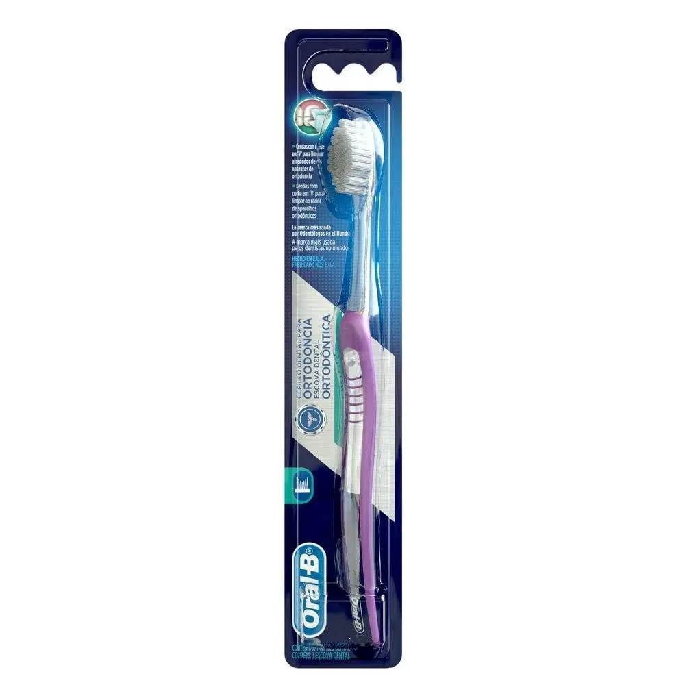 Oral-B Ortho Soft Cleans Around Braces Toothbrush, 6 Count , Colors May Vary