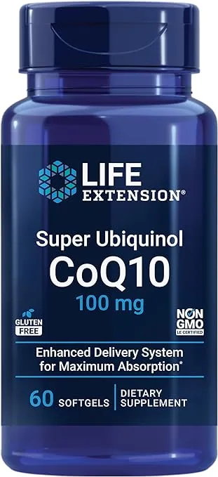 Life Extension, Super Ubiquinol CoQ10, 100mg, 60 Weichkapseln