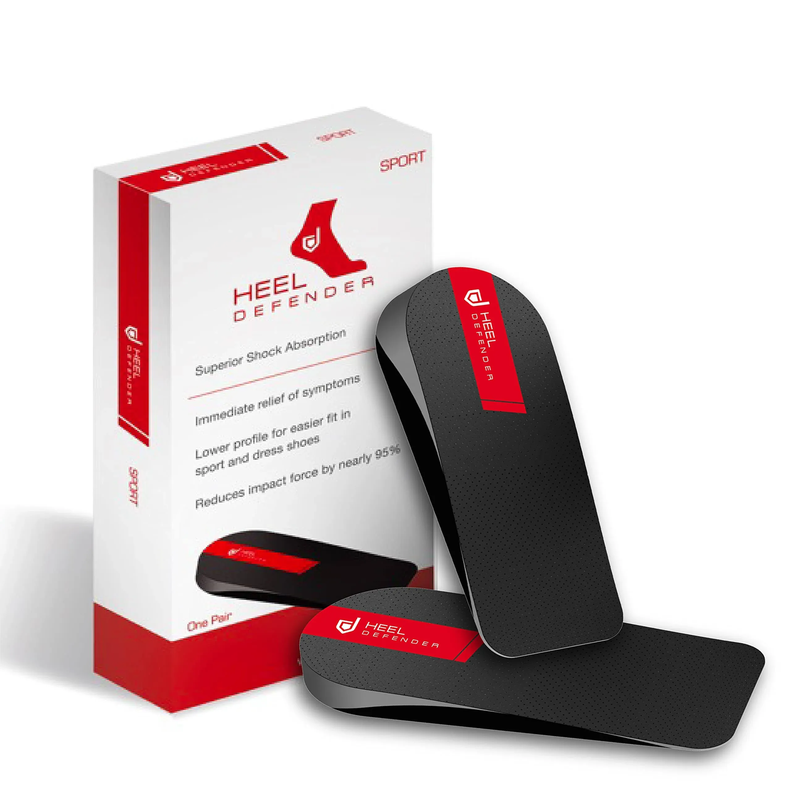 Heel Defender Sport | Shock Absorbing Heel Orthotic Insert | Perfect for Everyday Use & High Impact Sports