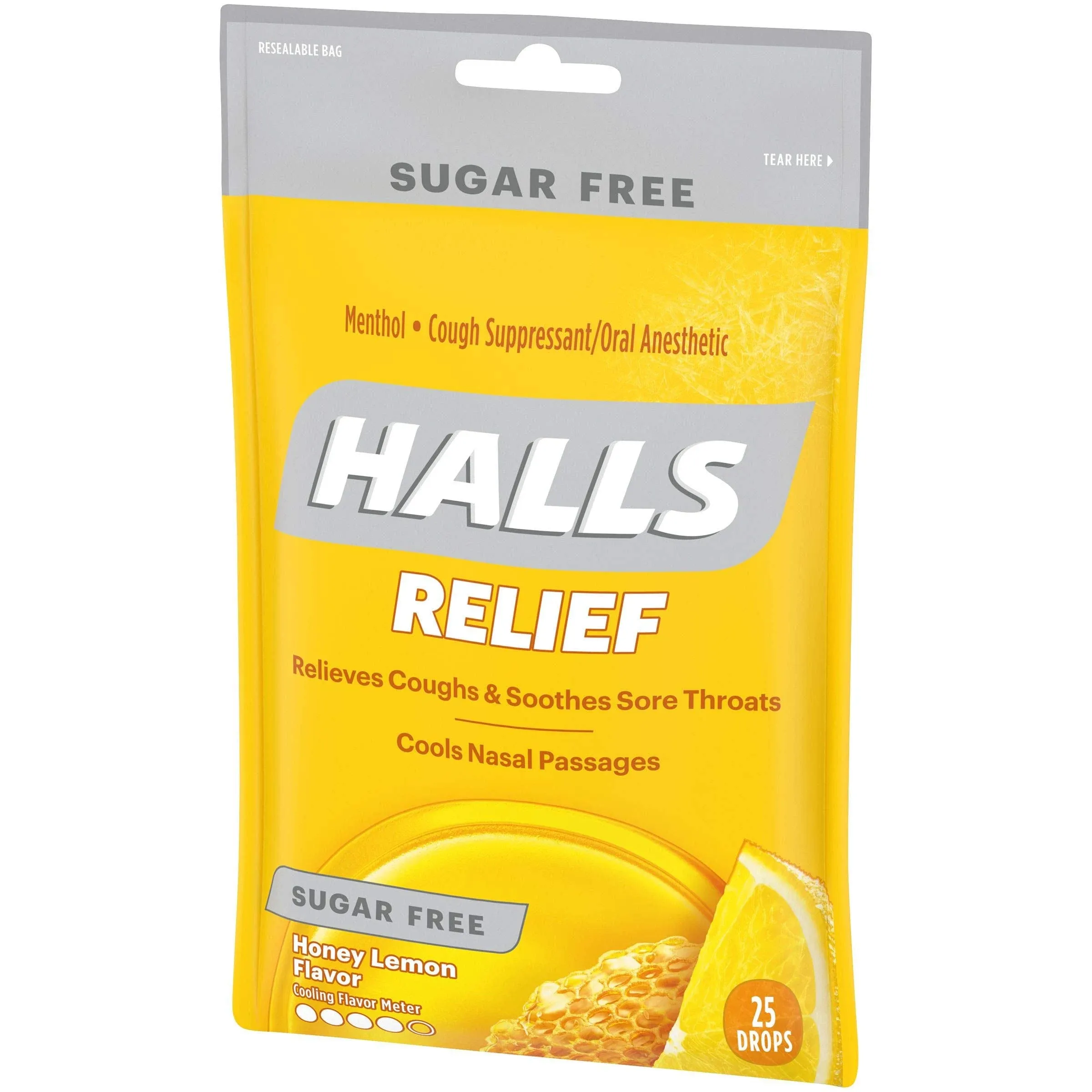 Halls Cough Drops Honey Lemon