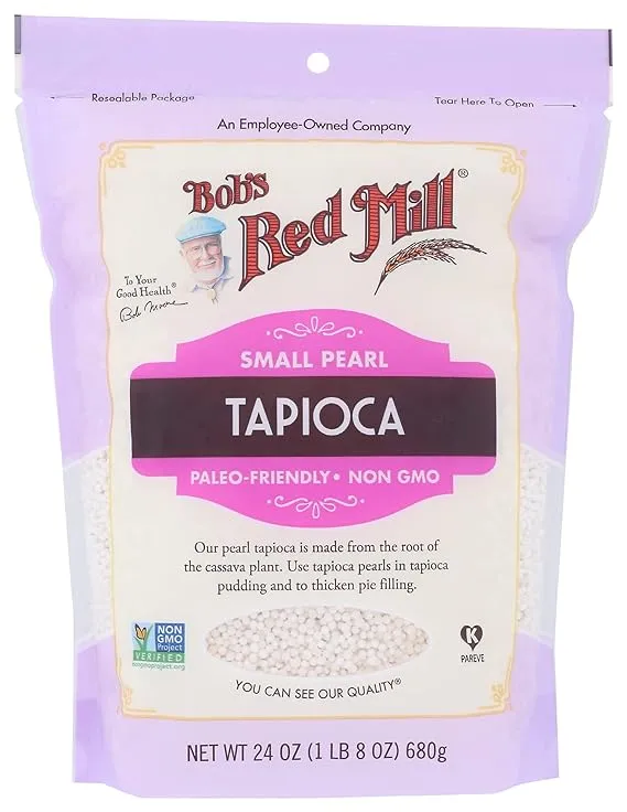 Bob's Red Mill
           Small Pearl Tapioca -- 24 oz Resealable Pouch
        
        
        
        
        
          
          SKU #: 039978115379
          
            Shipping Weight:
              1.51 lb
            
          
          