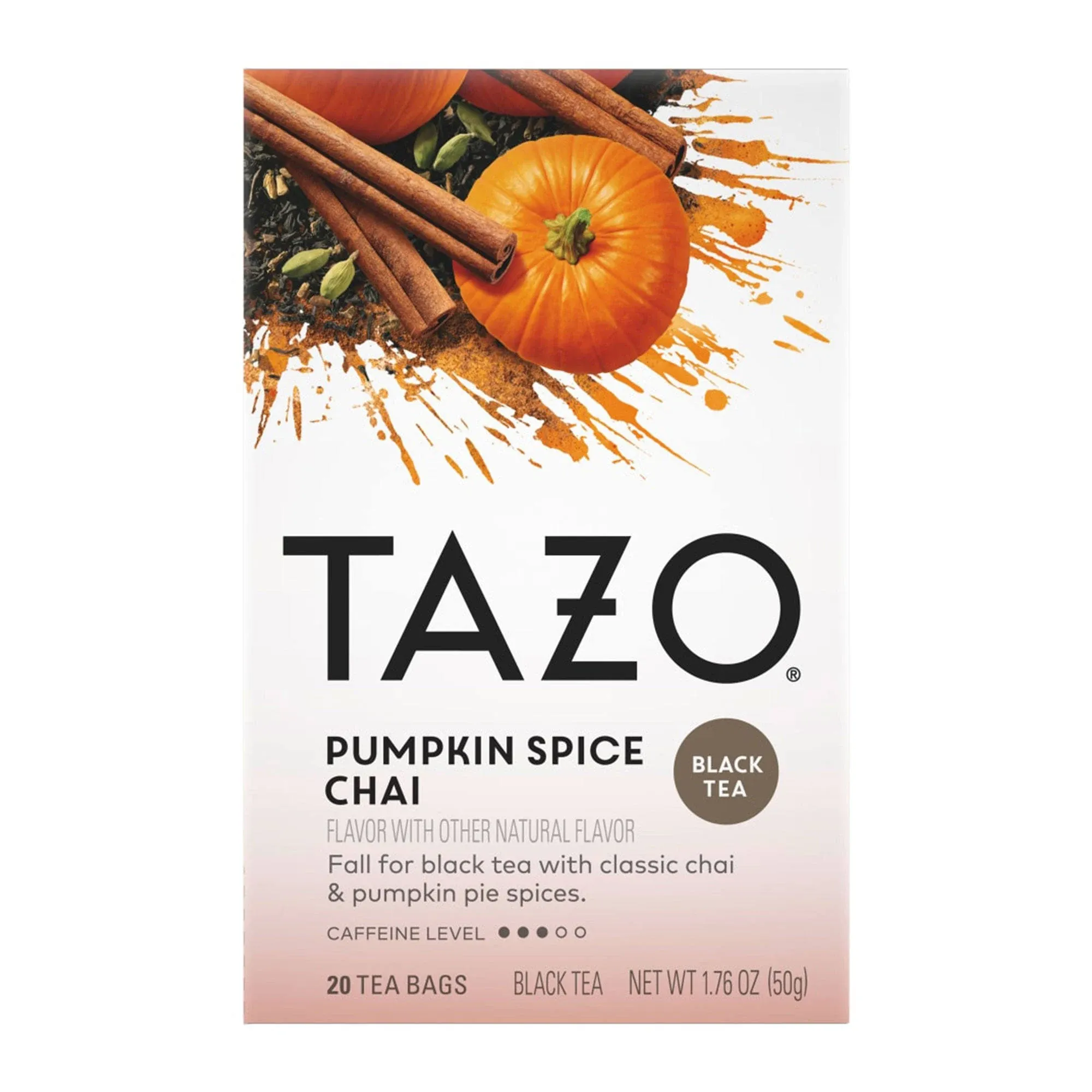 Tazo Black Tea, Pumpkin Spice Chai, Tea Bags - 20 bags, 1.76 oz