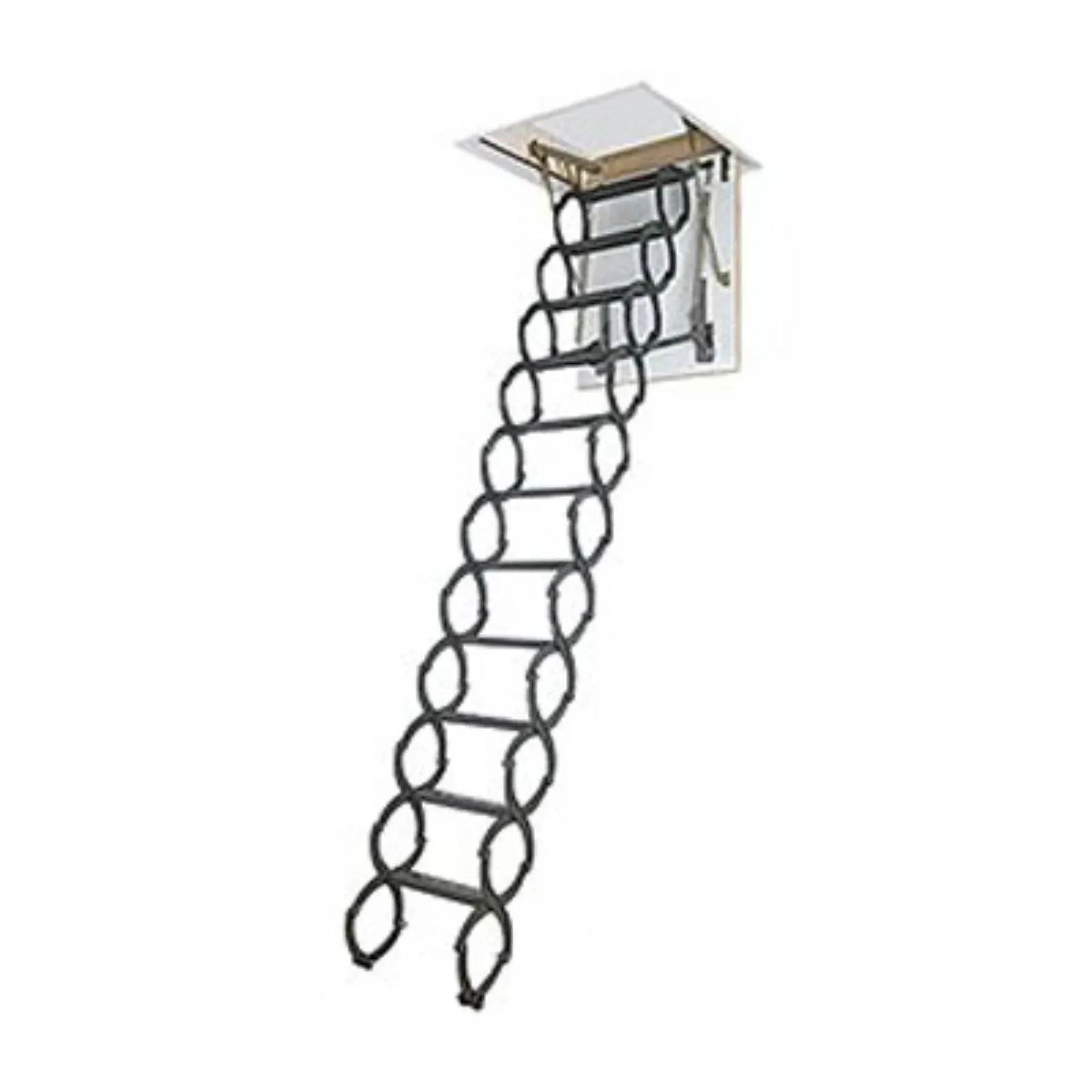 FAKRO LST 66823 Insulated Steel Scissor Attic Ladder for 25-Inch x 54-Inch Rough Openings