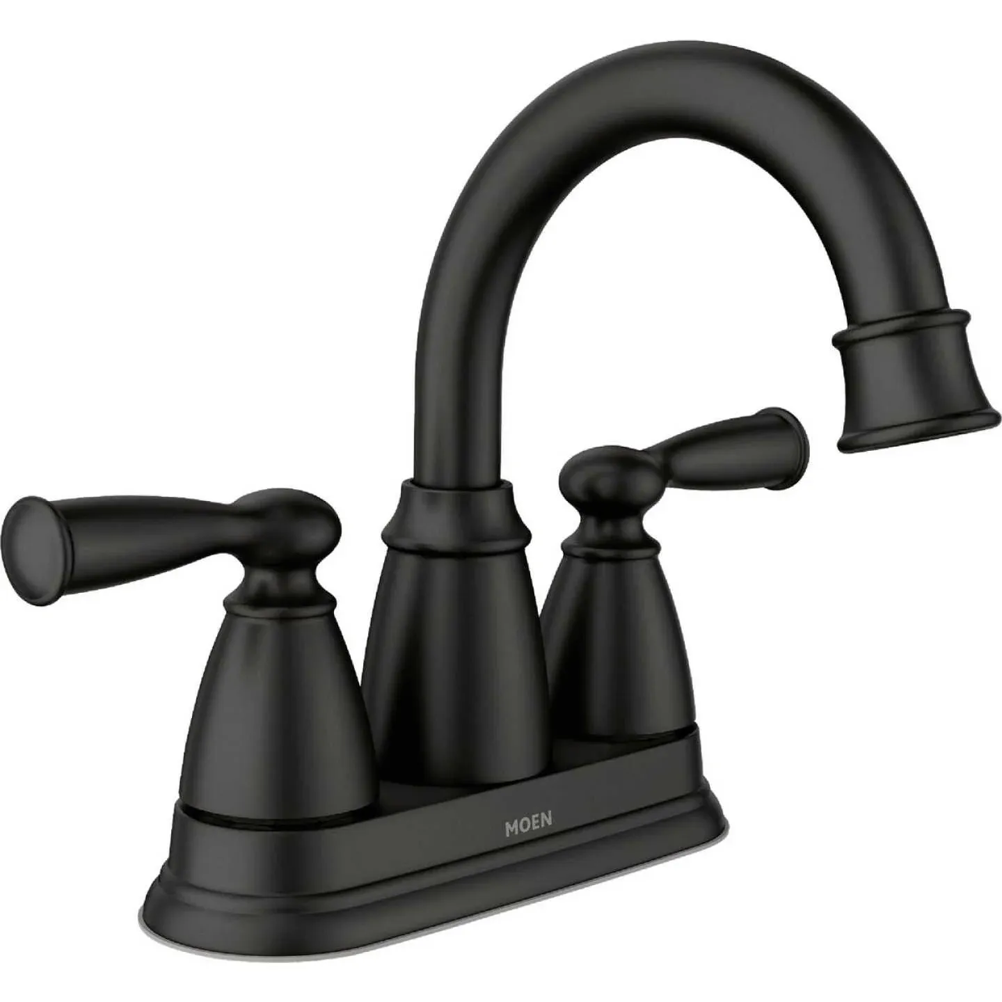 Moen 84943BL Banbury Matte Black Two-Handle High Arc Bathroom Faucet