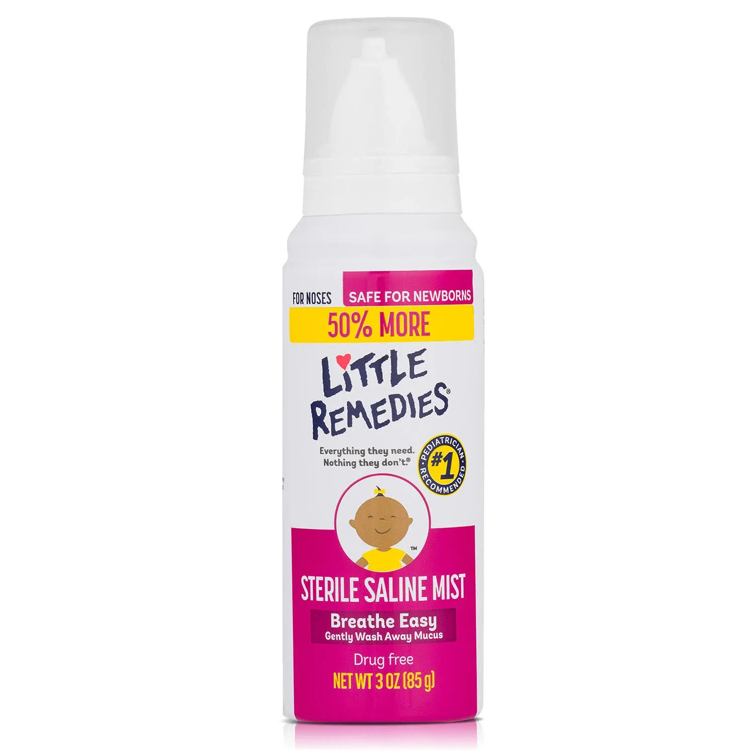 Little Remedies Sterile Saline Nasal Mist, Safe for Newborns, 3 fl oz Sealed