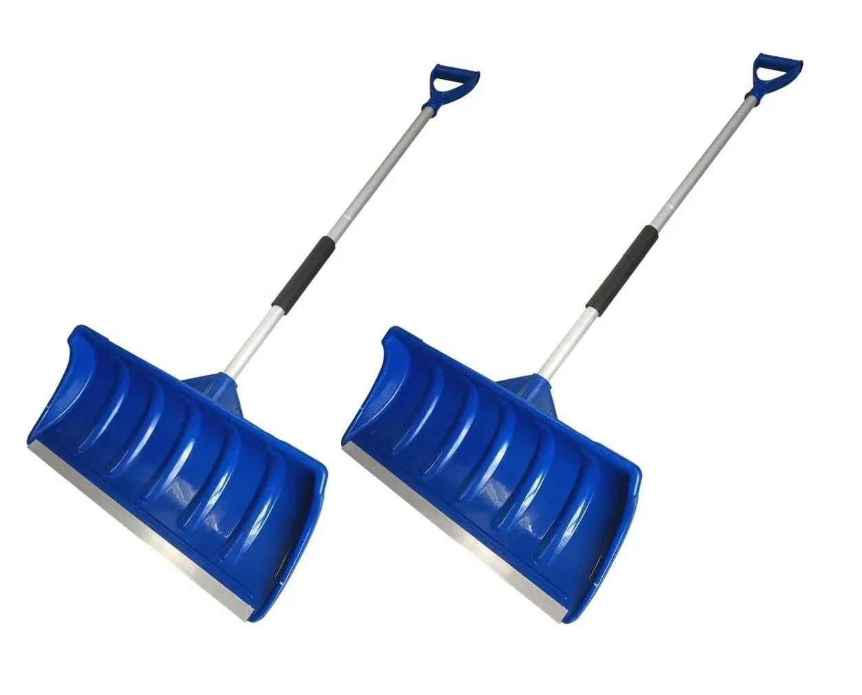 MTB Lightweight Snow Shovel Snow Pusher, Pack of 2 Sets, Blue, 52-in Long with ...