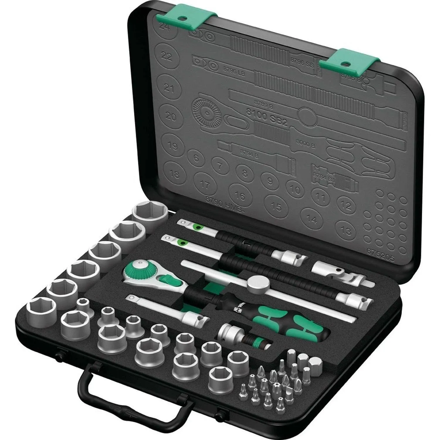 Wera 8100 SB 2 Zyklop 3/8" Metric Ratchet Set 43-Pieces