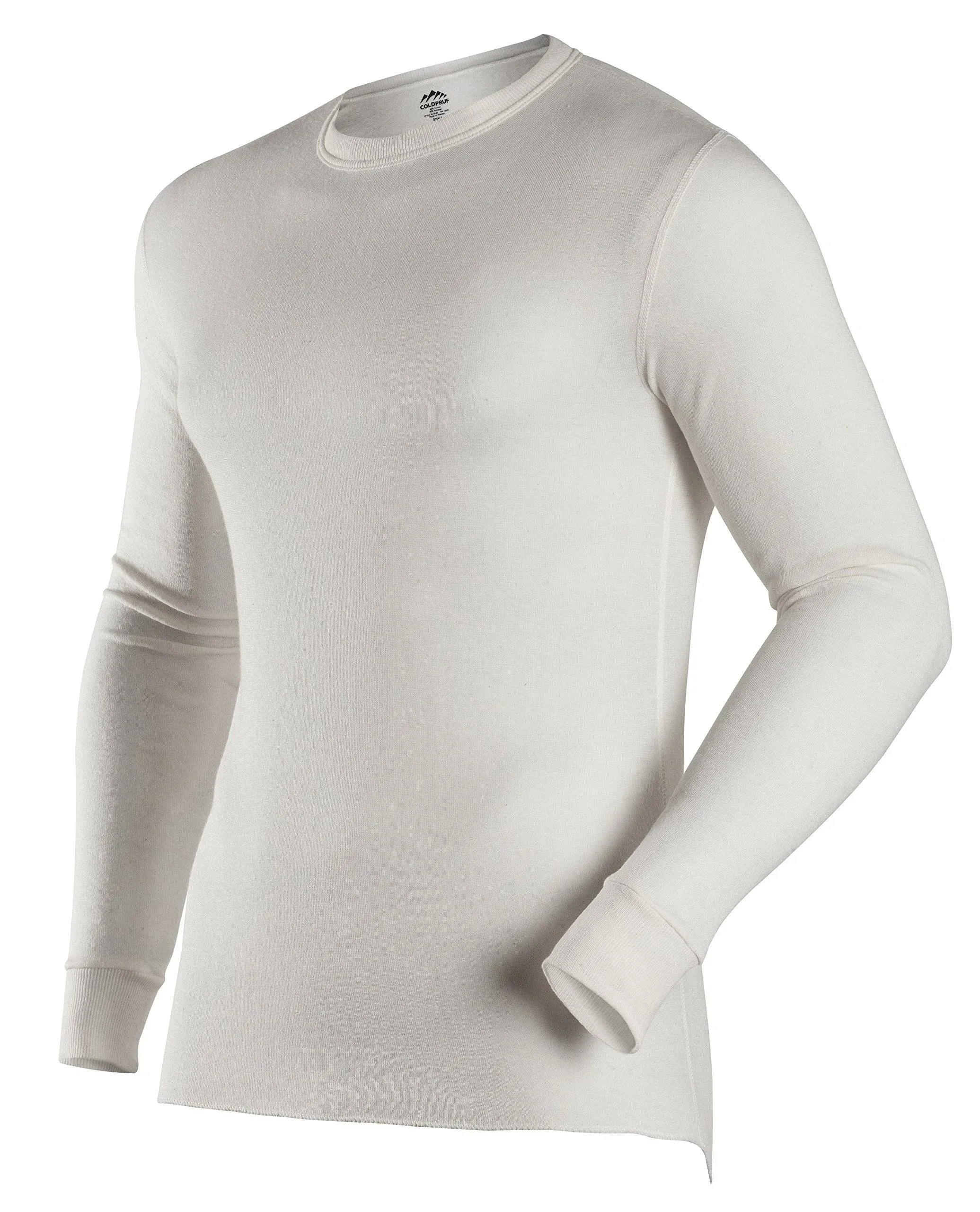 Coldpruf Base Layer Basic Men Crew Top White Large