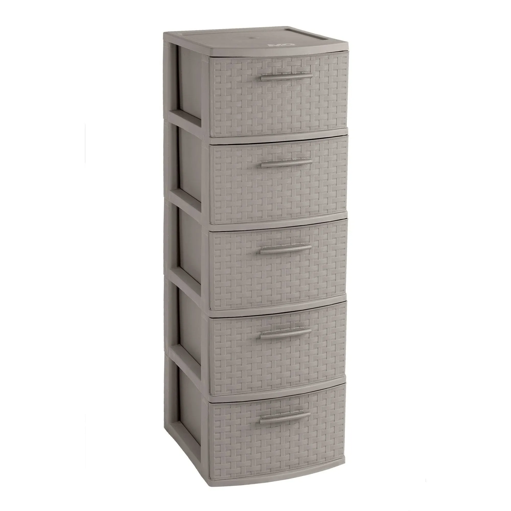 5-Drawer Storage Cabinet 39 in. H x 14.6 in. D x 12.6 in. W in Taupe